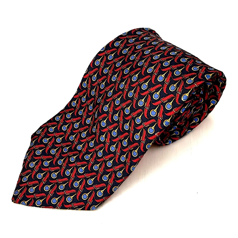 Brooks Brothers Makers 100% Silk Tie Red Blue Made In USA Patriotic Classic‎